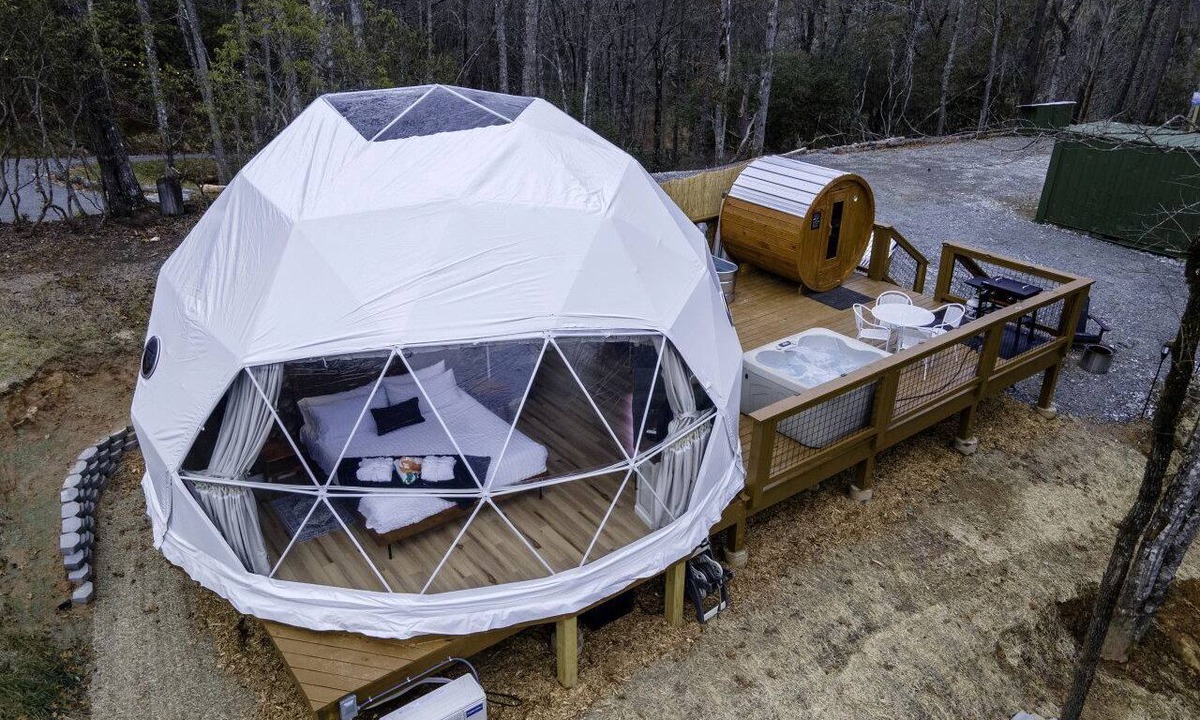 Balsam Grove Cabin | Luxury Wellness Dome with Private Sauna, Hot Tub & Cold Plunge Near Pisgah National Forest | Balsam Grove, North Carolina