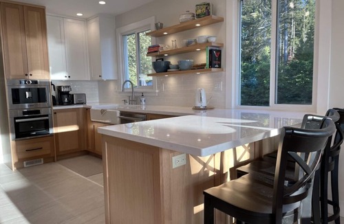 Regional District of Nanaimo House | Beachfront luxury home with expansive deck, amazing views and BBQ patio!