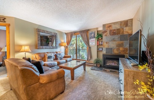 Peak 9 Condo | Bliss in Downtown Breck! Unbeatable Location with Stunning Mtn Views TE204