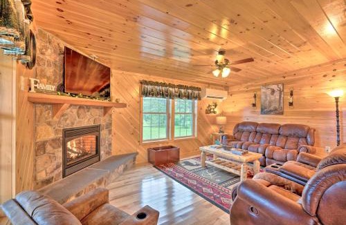 Benezette House | Deck, Hot Tub, Fire Pit: Rustic Cabin in Benezette