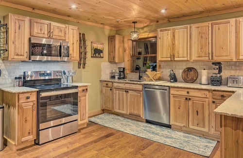 Skyland Cabin | Deck & Views: Hendersonville Cabin, Roads Are Open