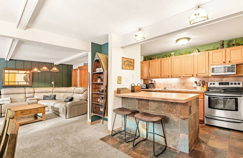 Peak 9 Condo | Riverfront! 3 Full Bathrooms; Walk to Town, Hikes