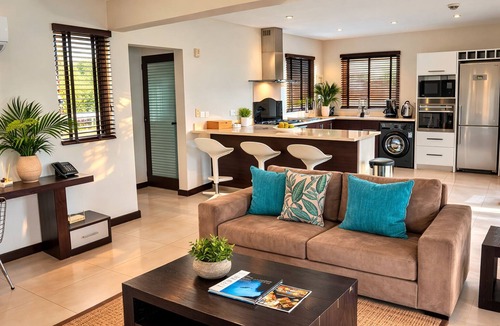 Trou aux Biches Apartment | Seafront 1 bedroom large penthouse apartment on the beach at Pointe Aux Biches.