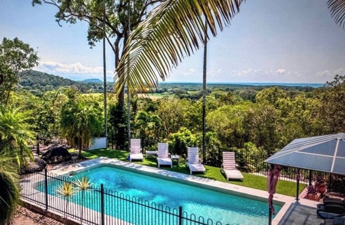 Mowbray House | WYBALENA Entire Private Home, Ocean and valley views Tropical Oasis Pool Garden