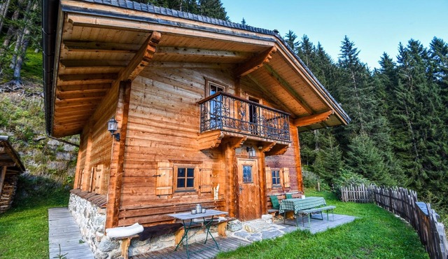 Cozy solid wood alpine hut in the Zillertal Alps