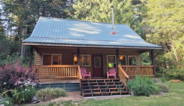 CozyCattail Cabin on our secluded coastal estuary woodland retreat