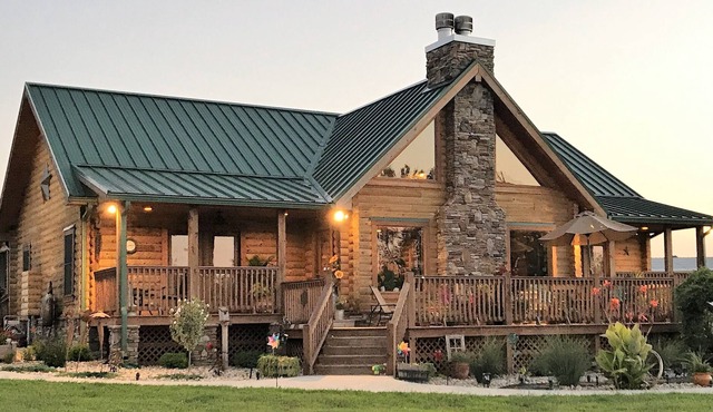 Escape to Paradise at this amazingl log home, rural setting. on a 37 acre farm