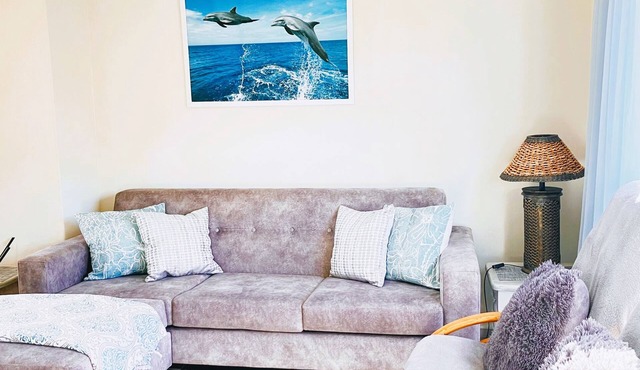 Family-friendly apartment with a sea view and close to the beach