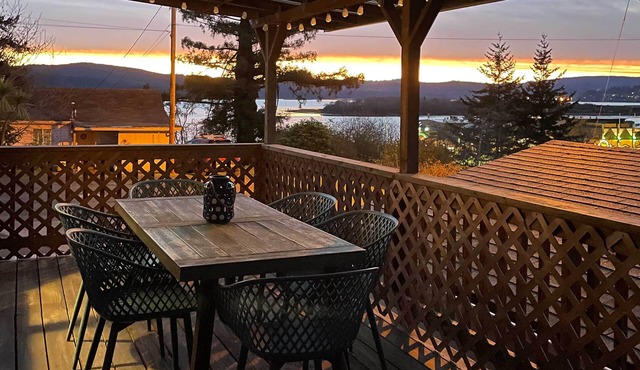 Fire Pit & Bay Views: North Bend Home!