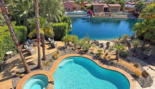 Gated Lakefront Home w/Saltwater Pool, Spa & Outdoor Paradise