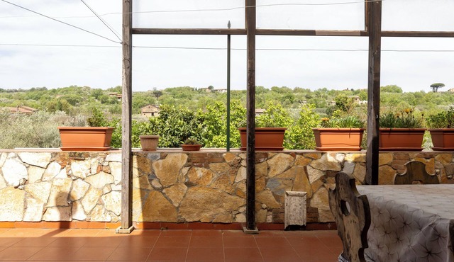 Panoramic terrace nestled in the hills of Sannio